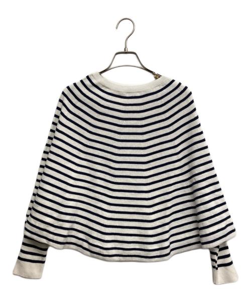BEARDSLEY（ビアズリー）BEARDSLEY (ビアズリー) マルボーダーニット ホワイト サイズ:FREEの古着・服飾アイテム