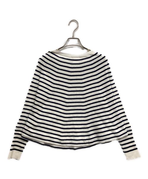 BEARDSLEY（ビアズリー）BEARDSLEY (ビアズリー) マルボーダーニット ホワイト サイズ:FREEの古着・服飾アイテム