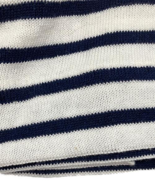 BEARDSLEY（ビアズリー）BEARDSLEY (ビアズリー) マルボーダーニット ホワイト サイズ:FREEの古着・服飾アイテム