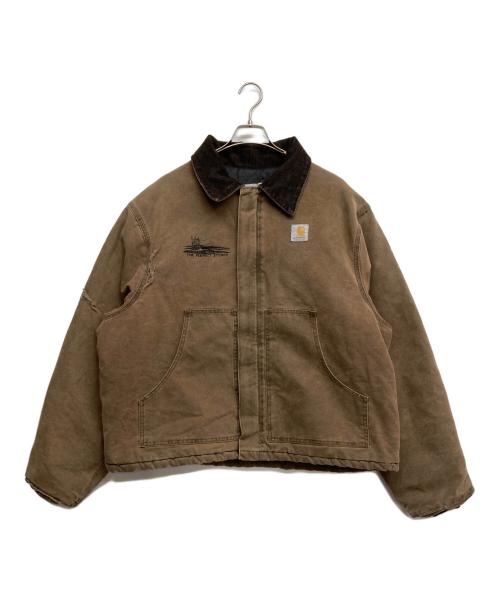 CarHartt（カーハート）CarHartt (カーハート) 企業ロゴトラディショナルジャケット ブラウン サイズ:2XLの古着・服飾アイテム