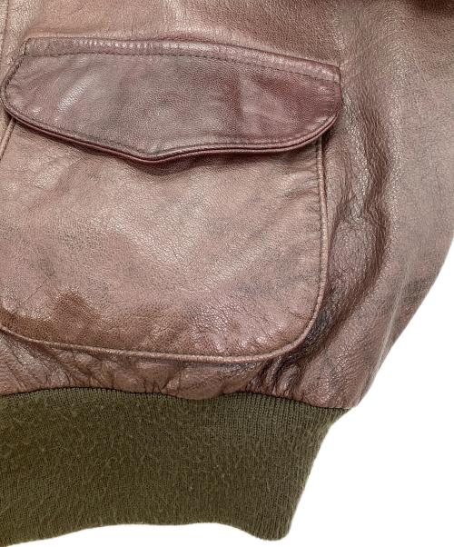 AVIREX（アヴィレックス）AVIREX (アヴィレックス) A-2レザージャケット ブラウン サイズ:46の古着・服飾アイテム