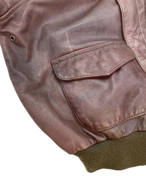AVIREX（アヴィレックス）AVIREX (アヴィレックス) A-2レザージャケット ブラウン サイズ:46の古着・服飾アイテム
