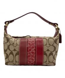 COACH（コーチ）の古着「シグネチャーワンショルダーバッグ」｜ベージュ