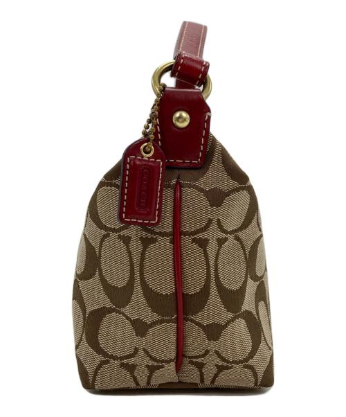 COACH（コーチ）COACH (コーチ) シグネチャーワンショルダーバッグ ベージュの古着・服飾アイテム