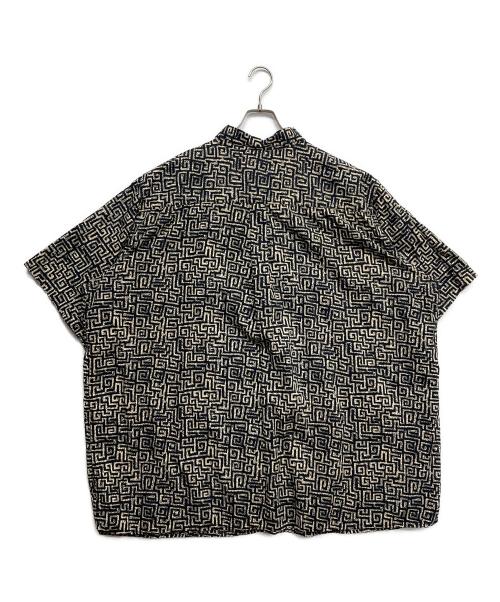 HARBOR BAY（ハーバーベイ）HARBOR BAY (ハーバーベイ) オーバーサイズ総柄半袖シャツ ブラック サイズ:3XLの古着・服飾アイテム