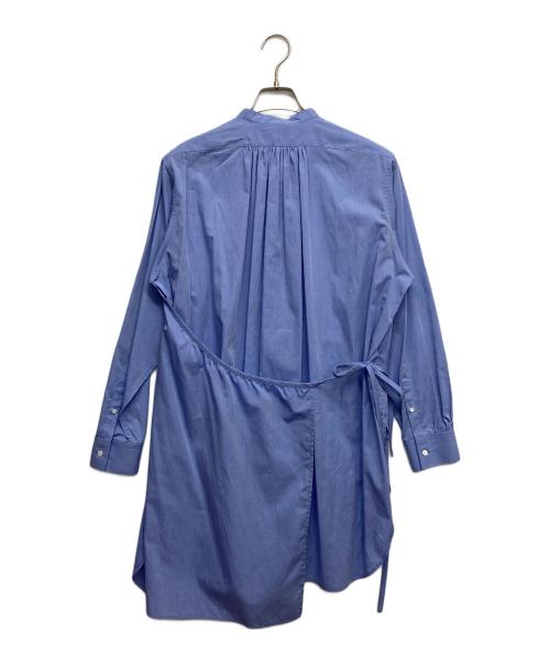 MACPHEE（マカフィー）MACPHEE (マカフィー) コットンブロード オーバーラップチュニックシャツ ブルー サイズ:36の古着・服飾アイテム