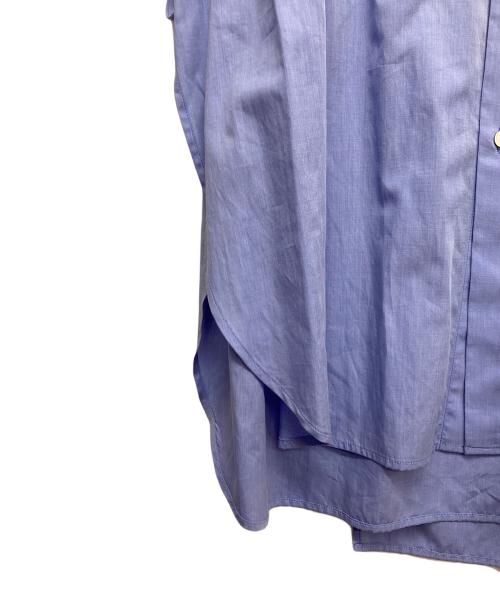 MACPHEE（マカフィー）MACPHEE (マカフィー) コットンブロード オーバーラップチュニックシャツ ブルー サイズ:36の古着・服飾アイテム
