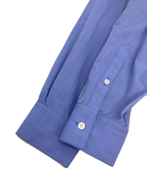 MACPHEE（マカフィー）MACPHEE (マカフィー) コットンブロード オーバーラップチュニックシャツ ブルー サイズ:36の古着・服飾アイテム