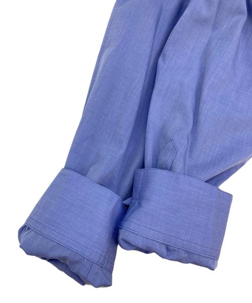 MACPHEE（マカフィー）MACPHEE (マカフィー) コットンブロード オーバーラップチュニックシャツ ブルー サイズ:36の古着・服飾アイテム