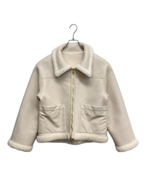 Diagram（ダイアグラム）Diagram (ダイアグラム) ボアフェイクムートンリバーシブルブルゾン ベージュ サイズ:36の古着・服飾アイテム
