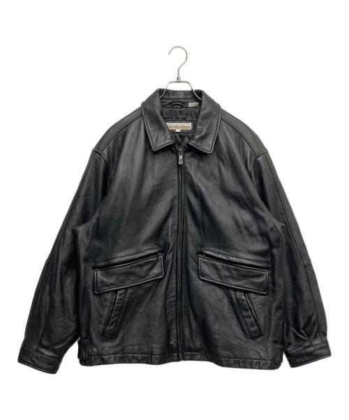 PERRY ELLIS（ペリーエリス）PERRY ELLIS (ペリーエリス) レザージャケット ブラック サイズ:Lの古着・服飾アイテム