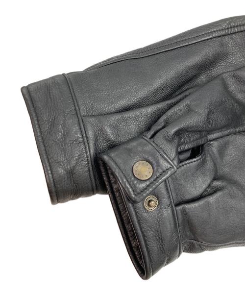 PERRY ELLIS（ペリーエリス）PERRY ELLIS (ペリーエリス) レザージャケット ブラック サイズ:Lの古着・服飾アイテム
