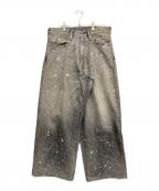 SUGARHILLシュガーヒル）の古着「MOLDED DENIM TROUSERS WIDE CUT」｜グレー