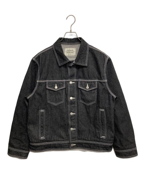 BEAMS（ビームス）BEAMS (ビームス) LOGO DENIM JACKET ブラック サイズ:Lの古着・服飾アイテム