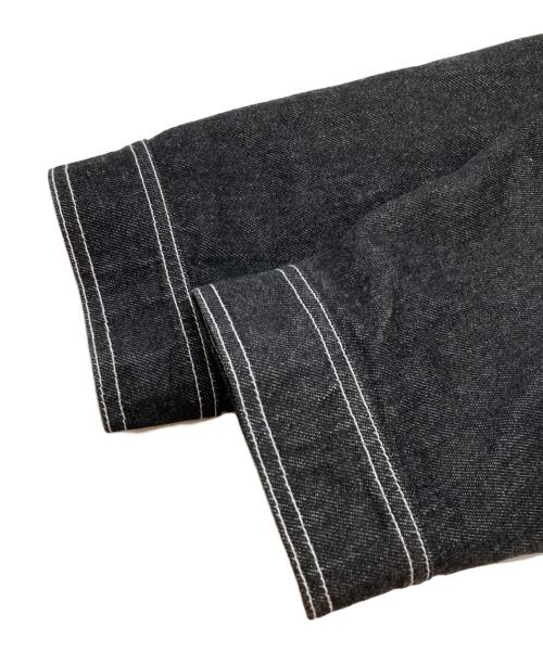 BEAMS（ビームス）BEAMS (ビームス) LOGO DENIM JACKET ブラック サイズ:Lの古着・服飾アイテム