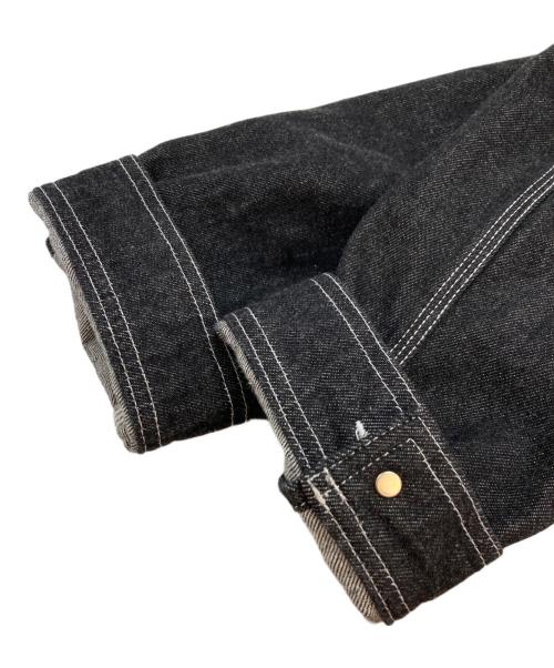 BEAMS（ビームス）BEAMS (ビームス) LOGO DENIM JACKET ブラック サイズ:Lの古着・服飾アイテム