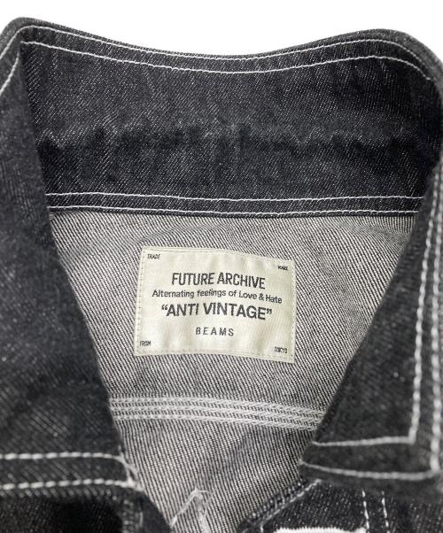 BEAMS（ビームス）BEAMS (ビームス) LOGO DENIM JACKET ブラック サイズ:Lの古着・服飾アイテム