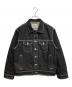 BEAMS（ビームス）の古着「LOGO DENIM JACKET」｜ブラック