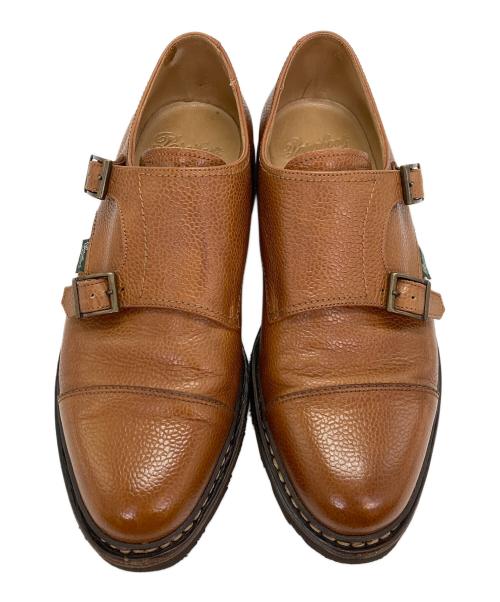 PARABOOT（パラブーツ）PARABOOT (パラブーツ) ダブルモンクストラップシューズ ブラウン サイズ:6 1/2の古着・服飾アイテム