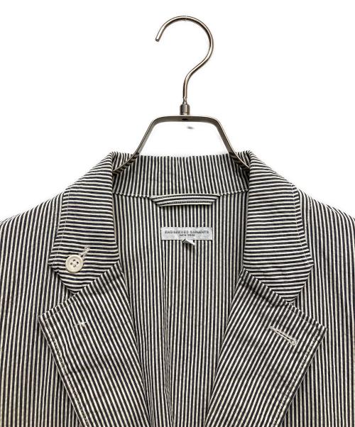 Engineered Garments（エンジニアド ガーメンツ）Engineered Garments (エンジニアド ガーメンツ) シアサッカーストライプテーラードジャケット ホワイト×ブルー サイズ:Mの古着・服飾アイテム