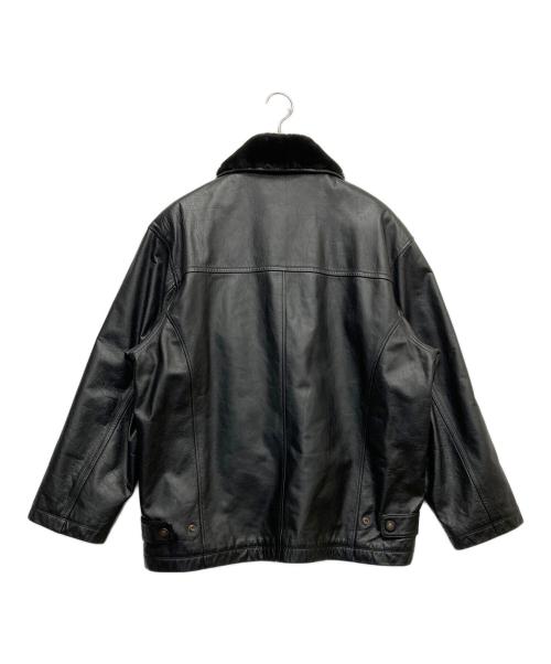 pierre cardin（ピエール・カルダン）pierre cardin (ピエール・カルダン) レザージップアップジャケット ブラック サイズ:105の古着・服飾アイテム