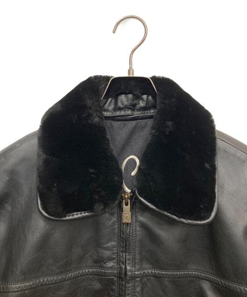 pierre cardin（ピエール・カルダン）pierre cardin (ピエール・カルダン) レザージップアップジャケット ブラック サイズ:105の古着・服飾アイテム