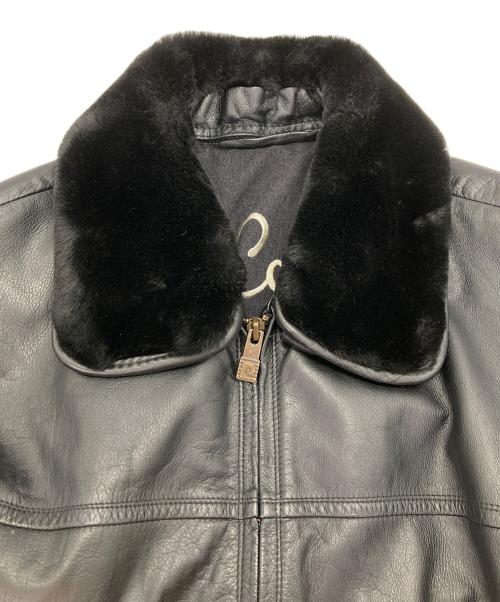 pierre cardin（ピエール・カルダン）pierre cardin (ピエール・カルダン) レザージップアップジャケット ブラック サイズ:105の古着・服飾アイテム