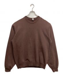 LOS ANGELES APPAREL（ロサンゼルスアパレル）の古着「14ozクルーネックスウェット」｜ブラウン