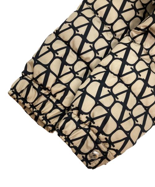 VALENTINO（ヴァレンティノ）VALENTINO (ヴァレンティノ) トワルイコノグラフフルジップダウンジャケット ブラウン サイズ:46の古着・服飾アイテム