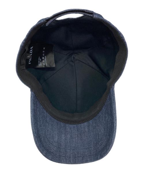 PRADA（プラダ）PRADA (プラダ) ベースボールキャップ インディゴ サイズ:Lの古着・服飾アイテム