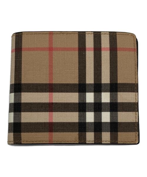 BURBERRY（バーバリー）BURBERRY (バーバリー) ノヴァチェック2つ折り財布 ブラウンの古着・服飾アイテム