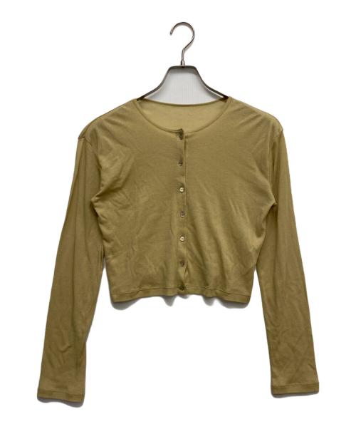 Plage（プラージュ）Plage (プラージュ) シアー リブ クロップド カーディガン ベージュ サイズ:不明の古着・服飾アイテム