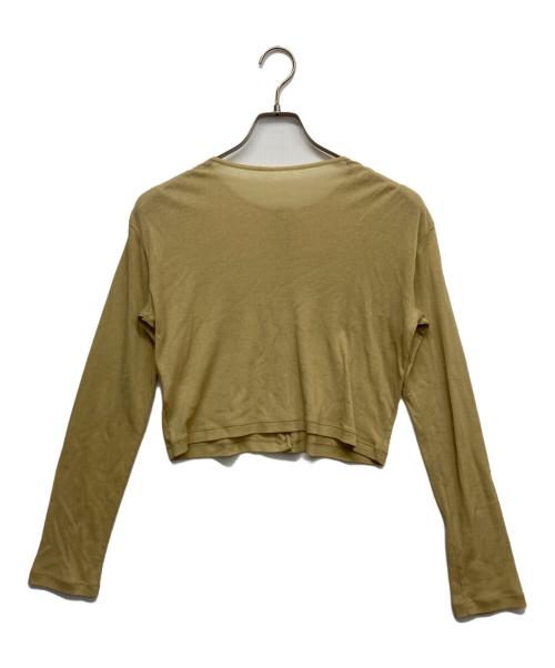 Plage（プラージュ）Plage (プラージュ) シアー リブ クロップド カーディガン ベージュ サイズ:不明の古着・服飾アイテム