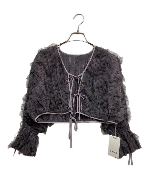 Snidel（スナイデル）Snidel (スナイデル) 素材感カーデ グレー サイズ:Free 未使用品の古着・服飾アイテム