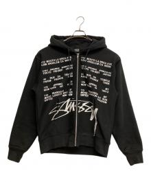 stussy（ステューシー）の古着「Locations Zip-up Hoodie」｜ブラック