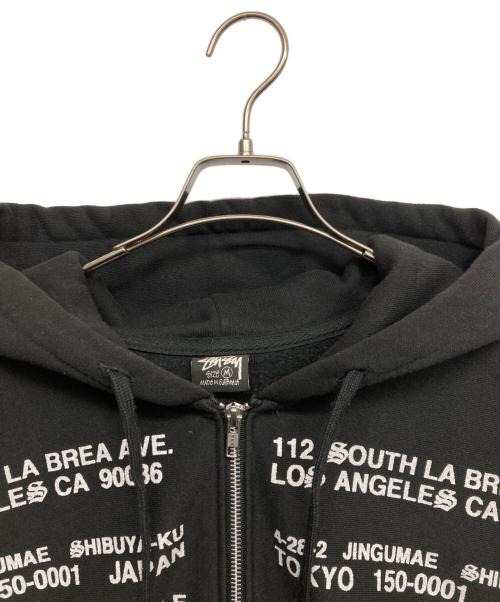 stussy（ステューシー）stussy (ステューシー) Locations Zip-up Hoodie ブラック サイズ:Mの古着・服飾アイテム