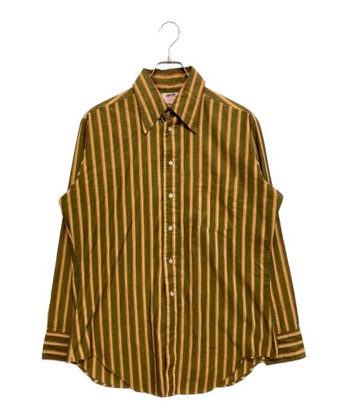 McGREGOR（マックレガー）McGREGOR (マックレガー) ストライプシャツ ブラウン サイズ:Lの古着・服飾アイテム