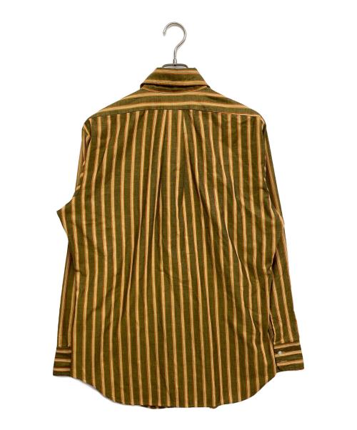 McGREGOR（マックレガー）McGREGOR (マックレガー) ストライプシャツ ブラウン サイズ:Lの古着・服飾アイテム