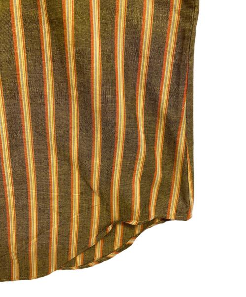 McGREGOR（マックレガー）McGREGOR (マックレガー) ストライプシャツ ブラウン サイズ:Lの古着・服飾アイテム