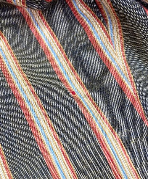 McGREGOR（マックレガー）McGREGOR (マックレガー) ストライプシャツ ブラウン サイズ:Lの古着・服飾アイテム