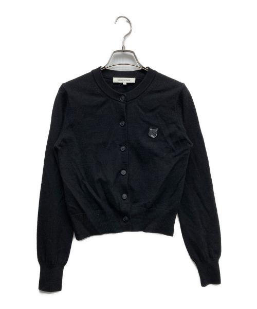 maison kitsune（メゾンキツネ）MAISON KITSUNE (メゾンキツネ) ニットカーディガン ブラック サイズ:Sの古着・服飾アイテム