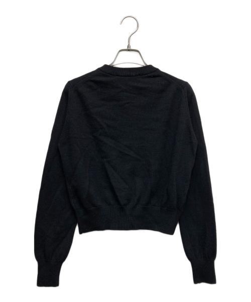 maison kitsune（メゾンキツネ）MAISON KITSUNE (メゾンキツネ) ニットカーディガン ブラック サイズ:Sの古着・服飾アイテム
