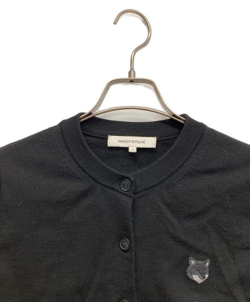 maison kitsune（メゾンキツネ）MAISON KITSUNE (メゾンキツネ) ニットカーディガン ブラック サイズ:Sの古着・服飾アイテム