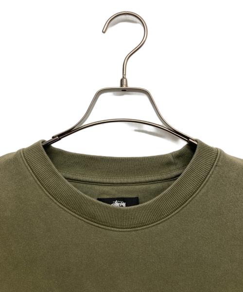stussy（ステューシー）stussy (ステューシー) ロゴスウェット カーキ サイズ:Lの古着・服飾アイテム