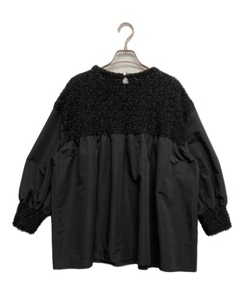 MOGA（モガ）MOGA (モガ) ラメファンシーツイードドッキングブラウス ブラック サイズ:2の古着・服飾アイテム
