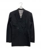 Jean Paul Gaultier FEMMEジャンポールゴルチエ フェム）の古着「ピークドラペルダブルジャケット」｜ブラック