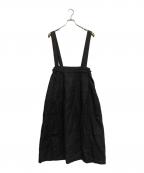 fog linen workフォグリネンワーク）の古着「アウスミス ツーウェイスカート」｜ブラック