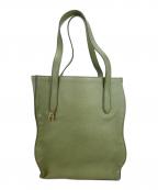 HIROFUヒロフ）の古着「ヌーボラレザートートバッグ」｜グリーン