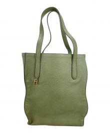 HIROFU（ヒロフ）の古着「ヌーボラレザートートバッグ」｜グリーン