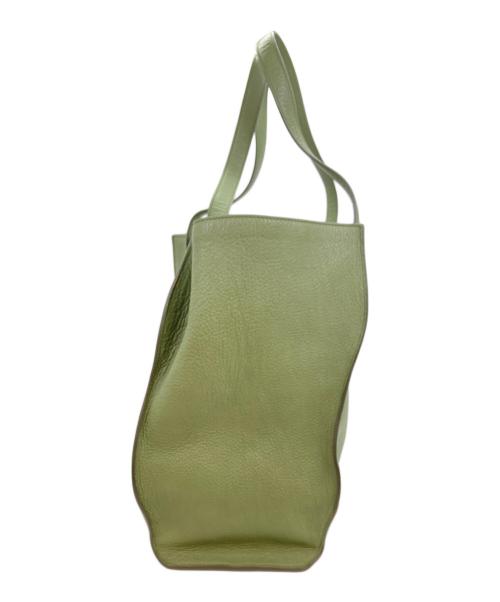 HIROFU（ヒロフ）HIROFU (ヒロフ) ヌーボラレザートートバッグ グリーンの古着・服飾アイテム